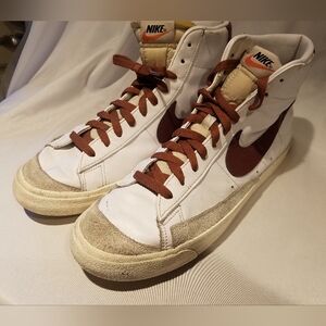 Men Nike Blazer Mid White Dark Russet Shoes Sneakers Size 12